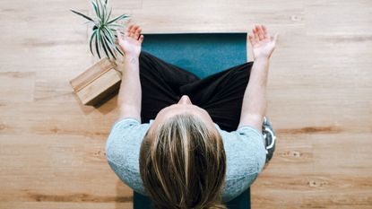 Woman meditating