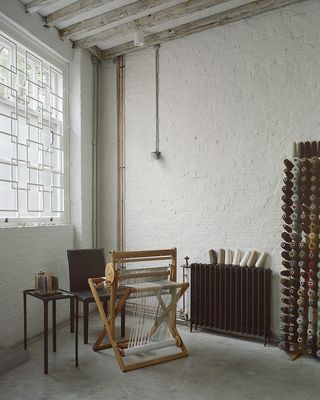 Camden Workshop minimalist interior with loom