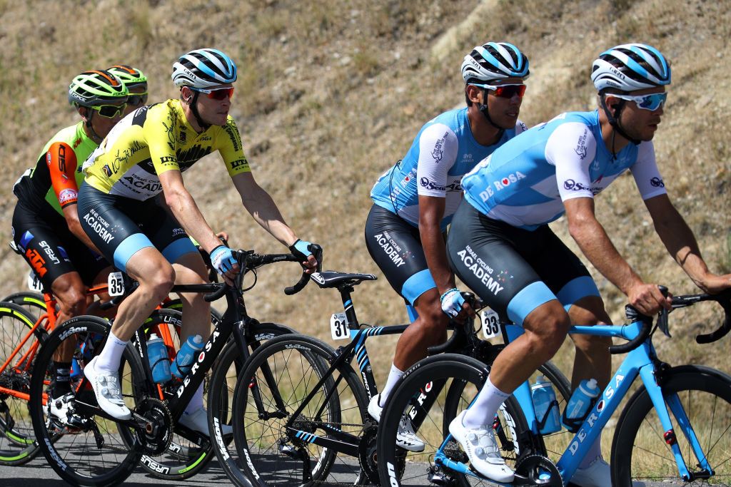 Ben Hermans in yellow during stage 5 at the Tour of Utah