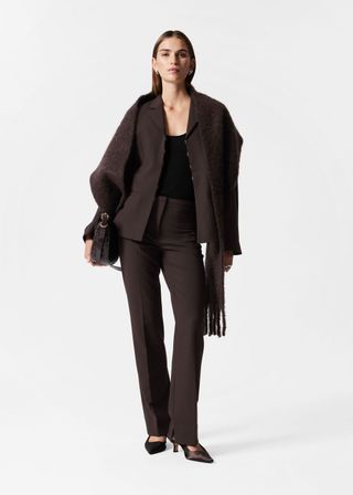 Slim Wool-Blend Trousers