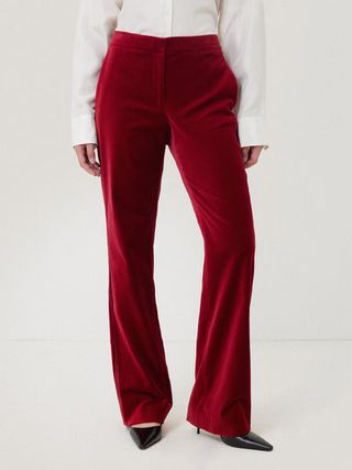 Mason Velvet Trouser | Red