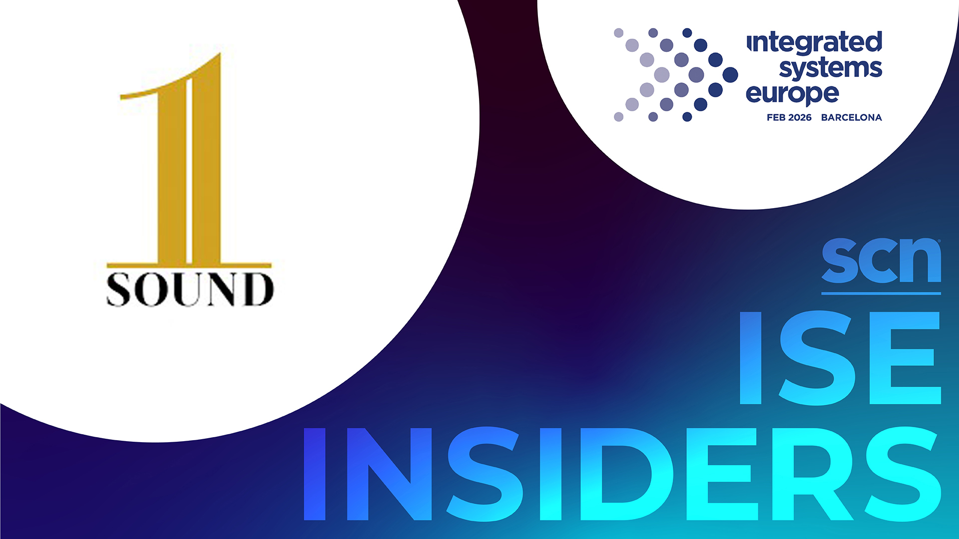 The ISE Insiders 2026 banner with 1 SOUND logo. 