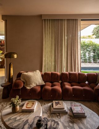 a modern living room designed by jake arnold