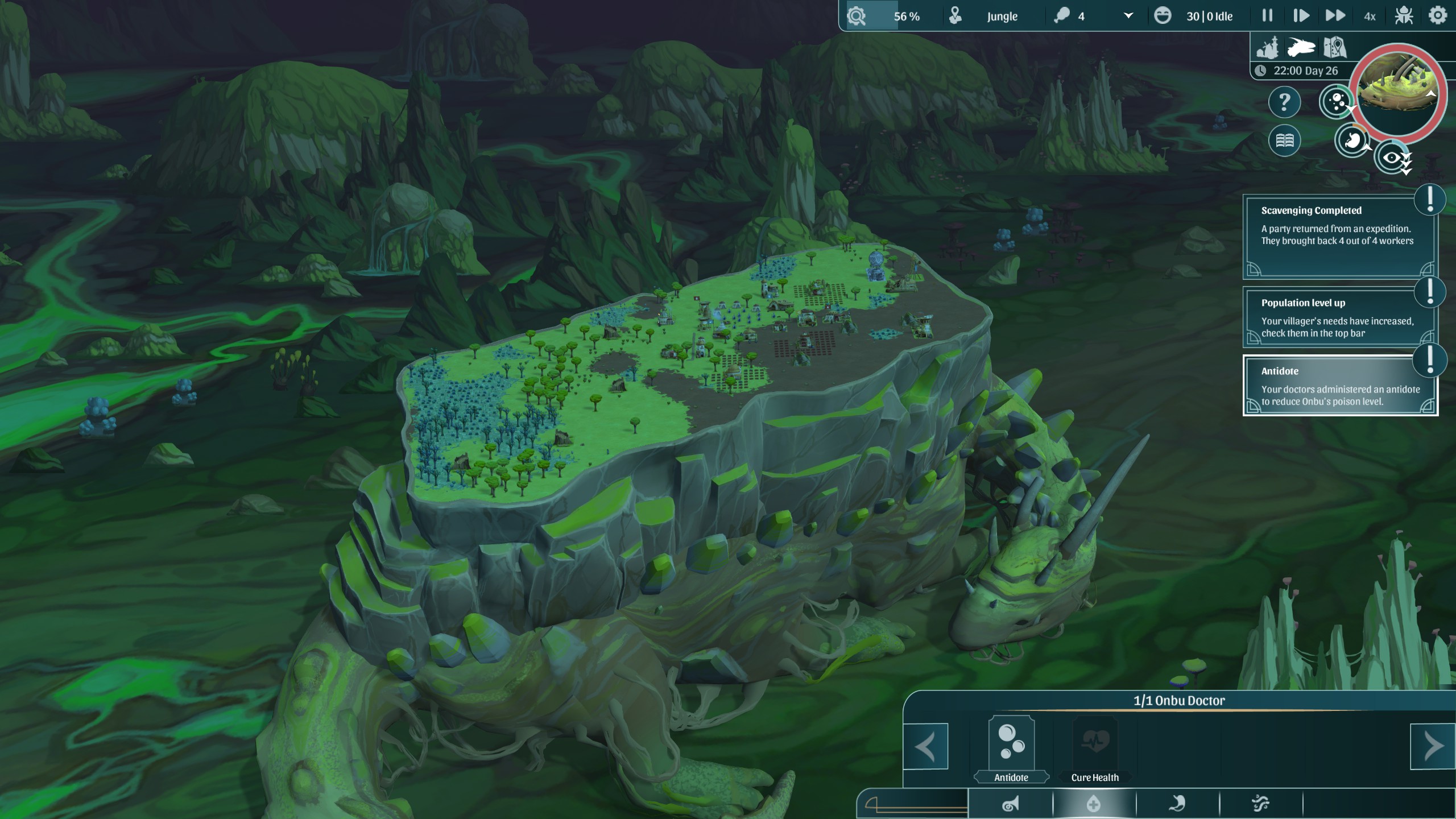 The Wandering Village city builder set on a giant creature's back