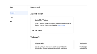 Google Cloud AutoML Vision Dashboard