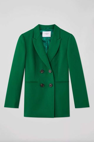 An image of a green LK Bennett double breasted blazer