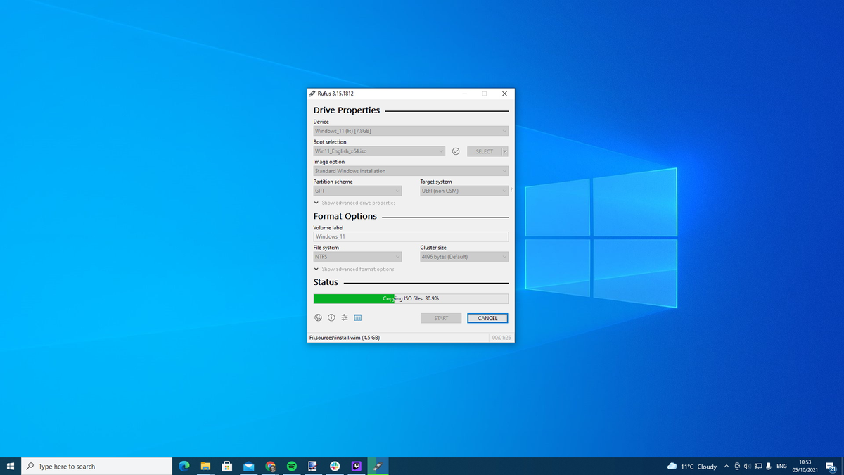 Installing Windows 11 with Rufus