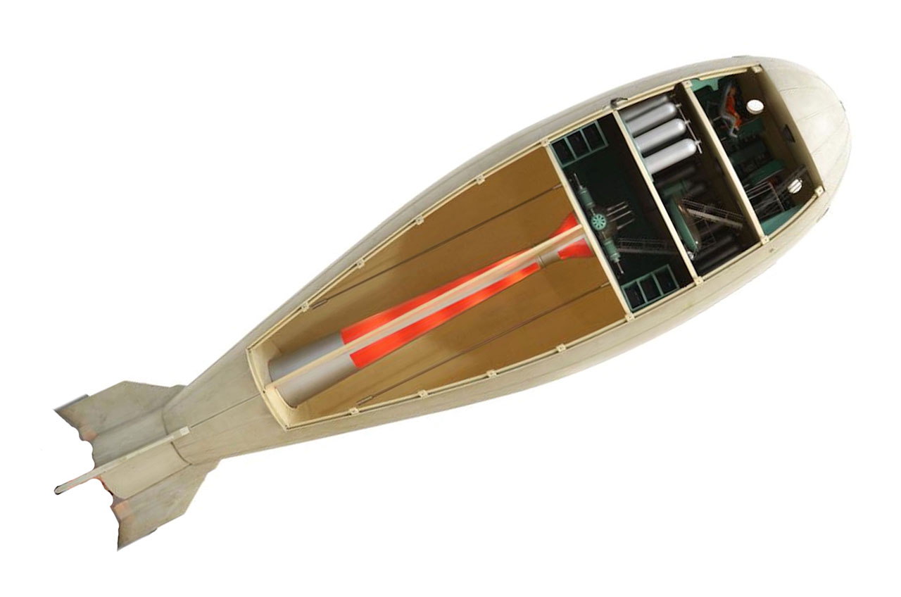 Tsiolkovsky&#039;s 1903 Rocket Ship Model