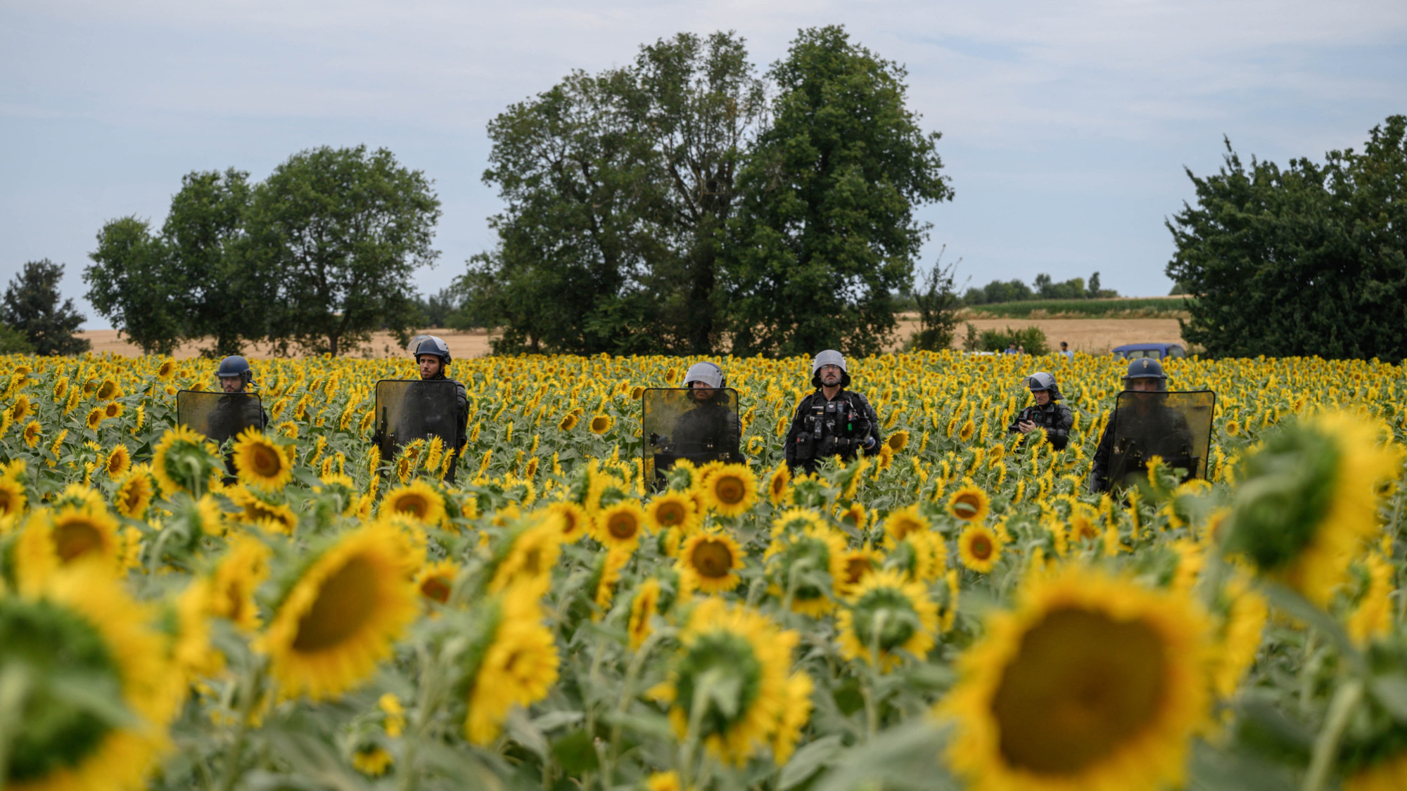 People in riot gear