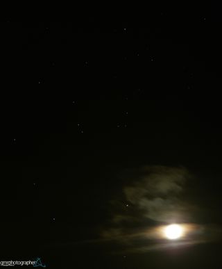 Moon, Mars and Spica by Petricca