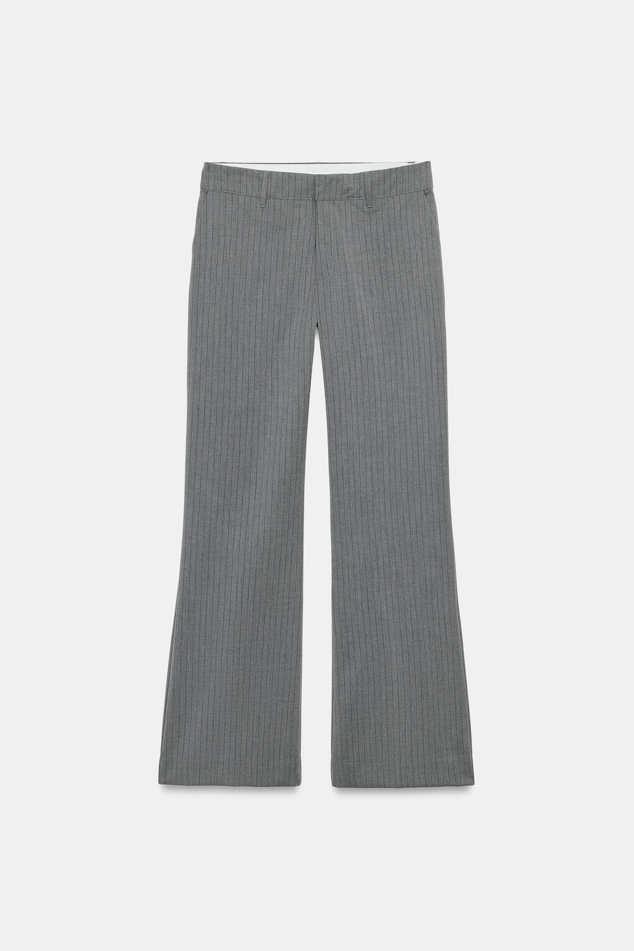 Low-Rise Pinstripe Pants