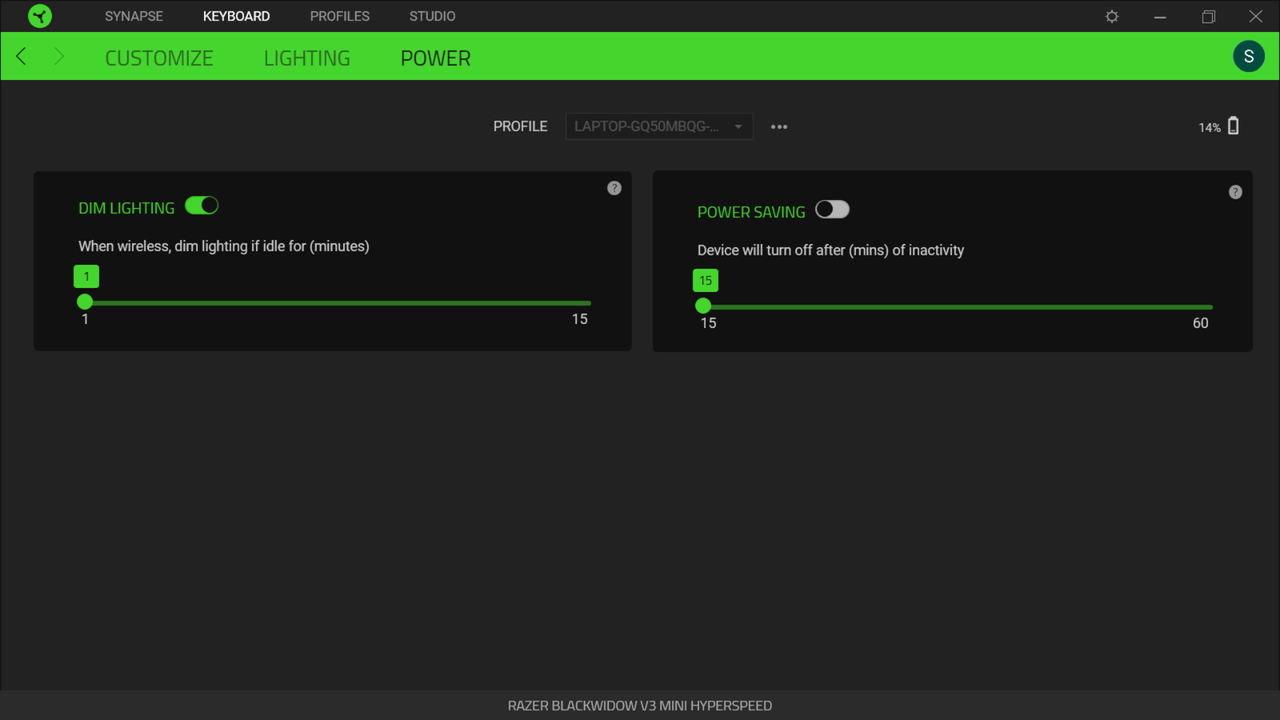 Razer BlackWidow V3 Mini HyperSpeed