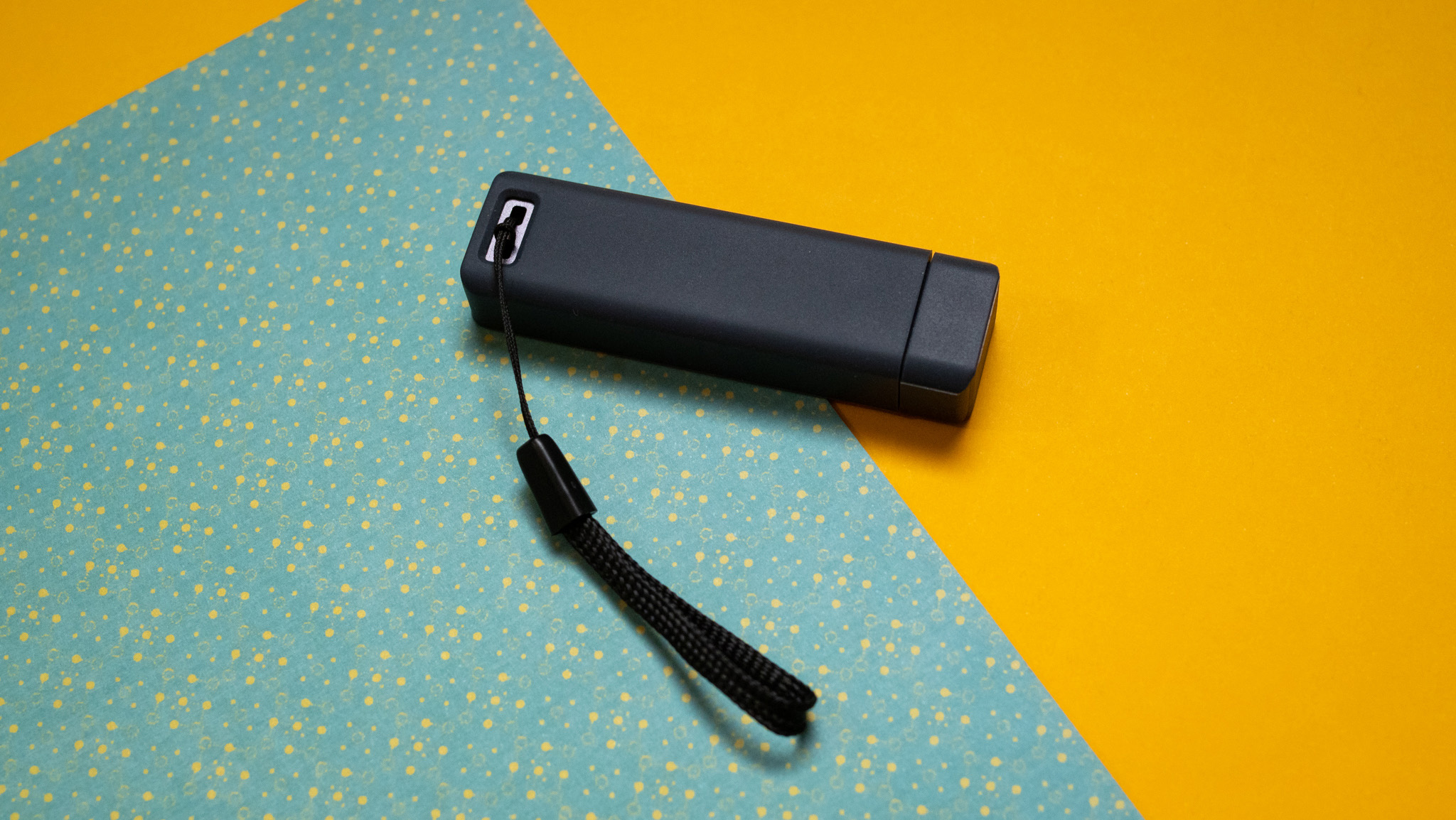 Seagate's Ultra Compact SSD against colorful background