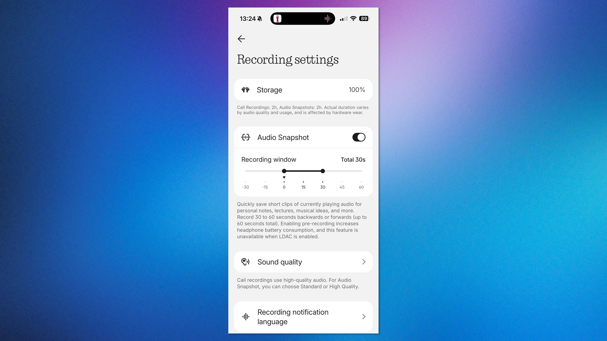 A screenshot showing the Nothing Ear (3a) earbuds being customized via the Nothing X app