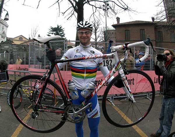 Here, try it out... Tom Boonen offers his bike - for the right price