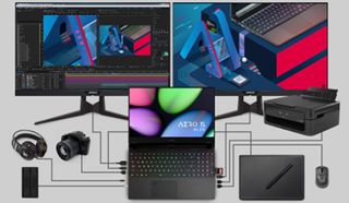 AERO supports a series of external devices including monitors, hard drives, tablets, etc. Image Credit: Gigabyte