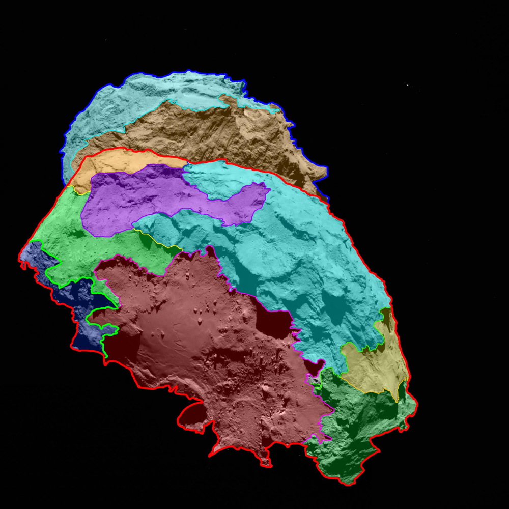 Map of Rosetta&#039;s Comet