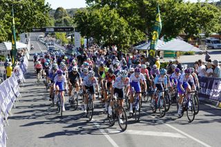 The start of the U23/Elite women's race at the 2023 Australian Road National Championships in Buninyong