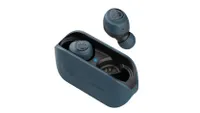 Blue JLab Go Air earbuds and their charging case