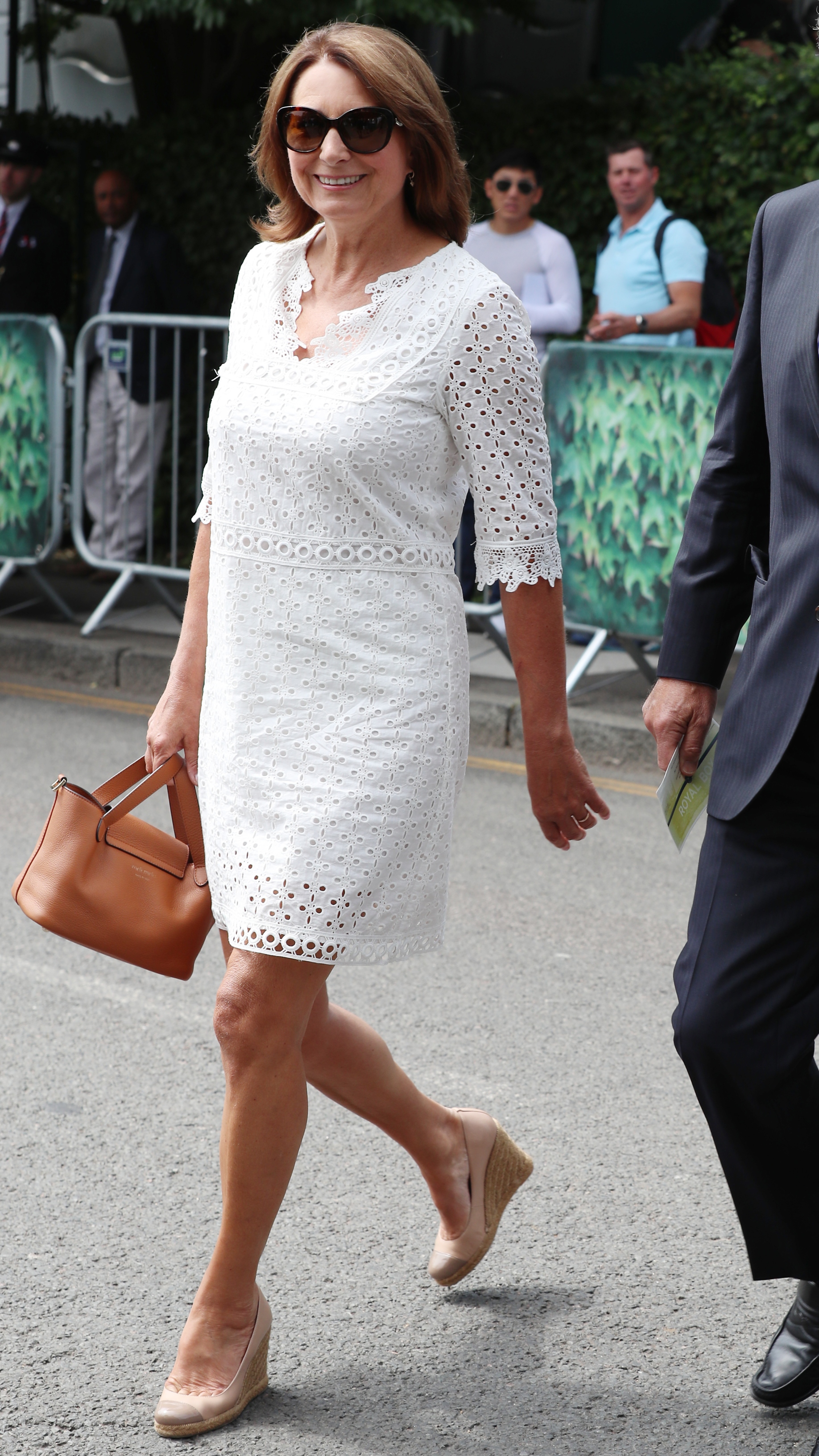 Carol Middleton is seen arriving at Wimbledon Day 3 on July 4, 2018