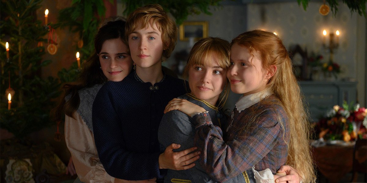 Emma Watson, Saoirse Ronan, Florence Pugh and Eliza Scanlan as March Sisters in Little Women