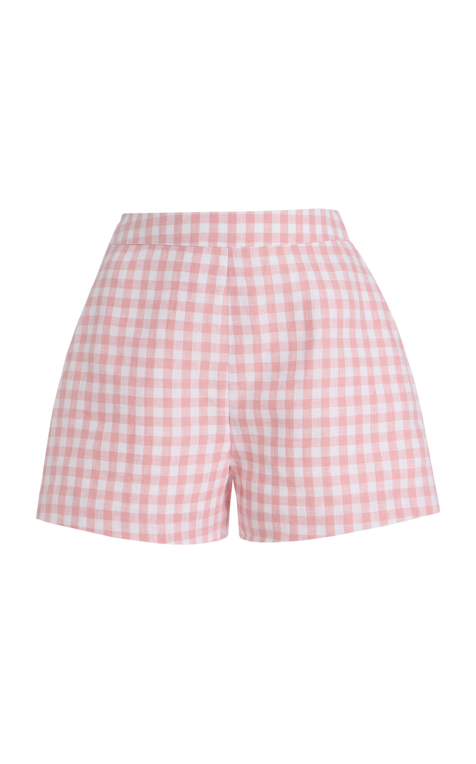 Exclusive Riviera Perri Checked Linen Shorts