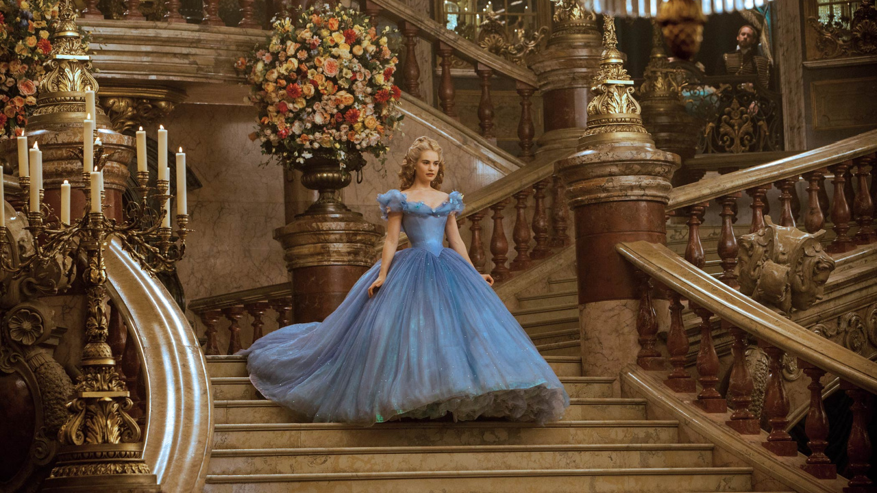 Lily James in Cinderella, the live-action film for which Chris Weitz wrote the story.
