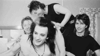 The Damned posing for a photograph in 1986