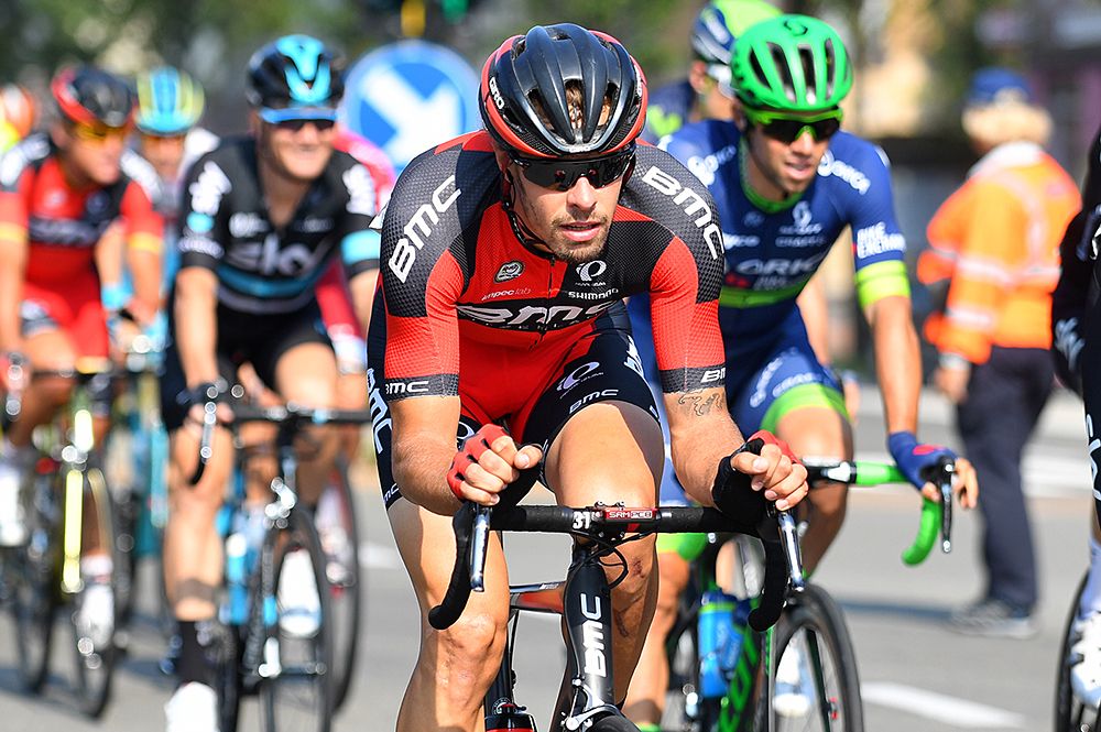 Daniel Oss (BMC) does his work for the day at Eneco Tour stage 3