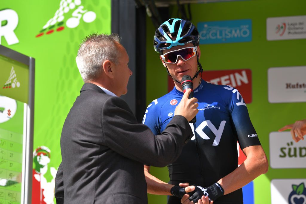 Chris Froome ahead of stage 1 of the Tour of the Alps.