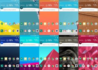 LG G4 home screens