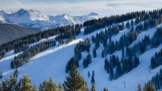 Vail Colorado Ski Runs and Gore Range Mountains