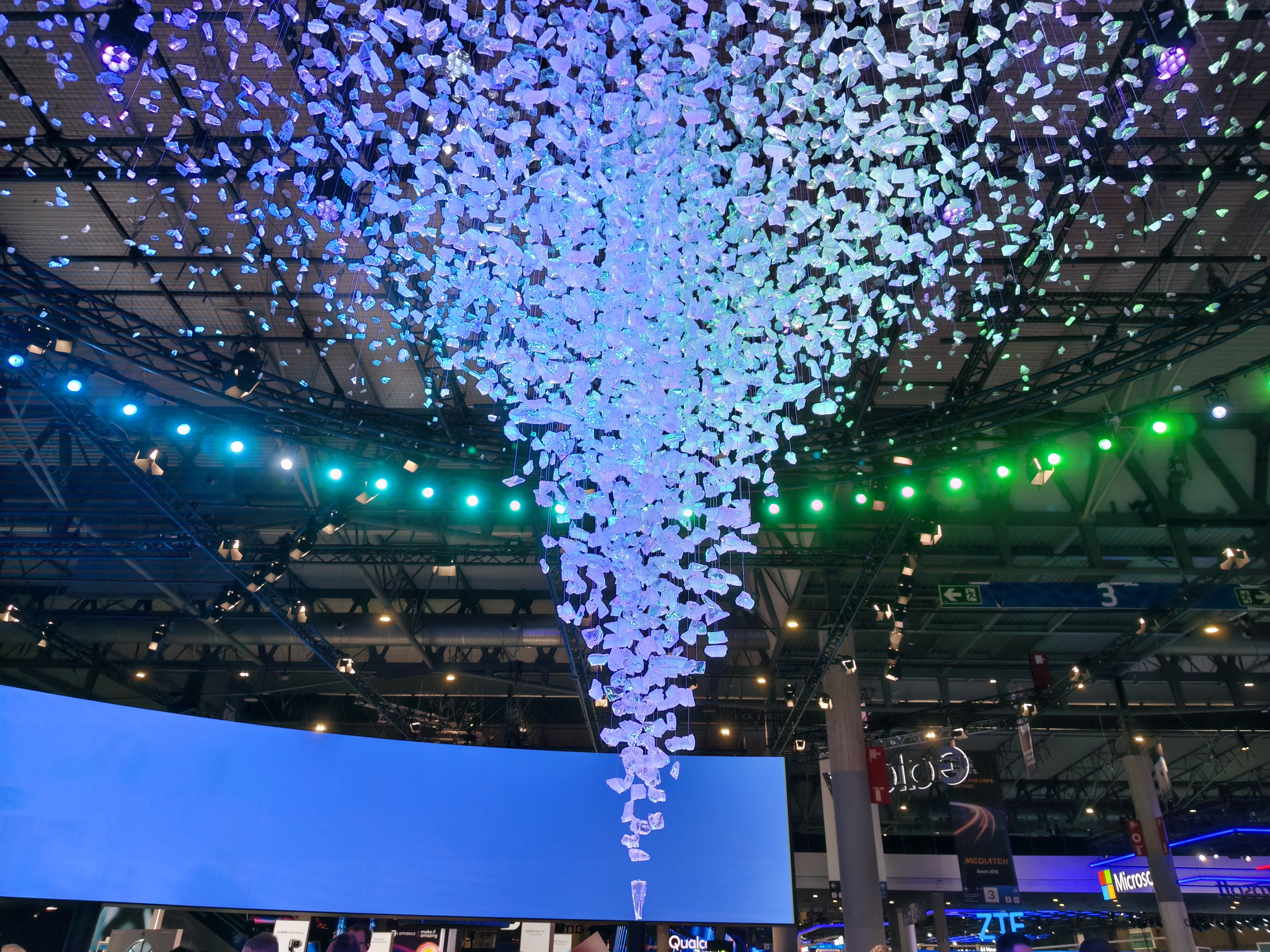 A colorful art installation