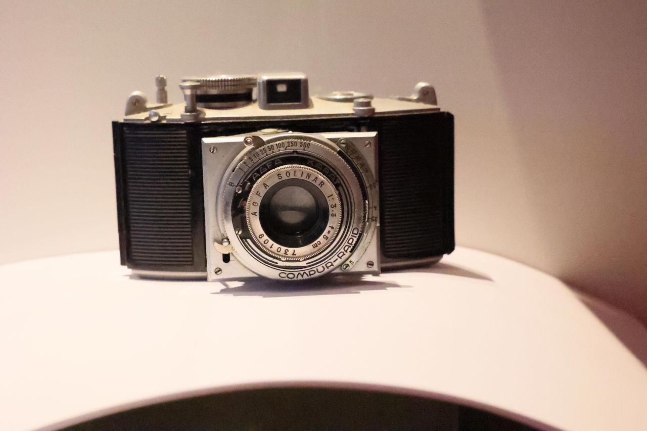An old film camera shot with the Canon EOS R6 at ISO 102,400