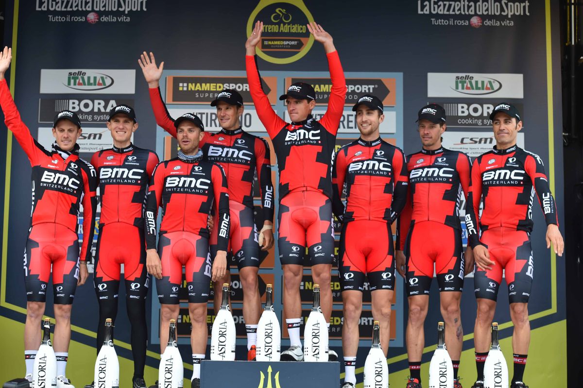 BMC Racing on the Tirreno-Adriatico podium