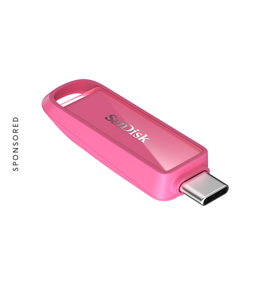 pink USB drive