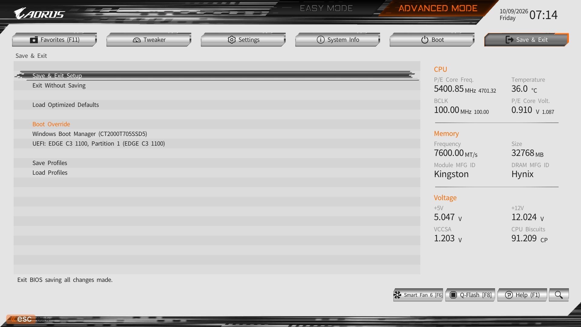Gigabyte Z890M Aorus Elite Wifi7 Ice - BIOS