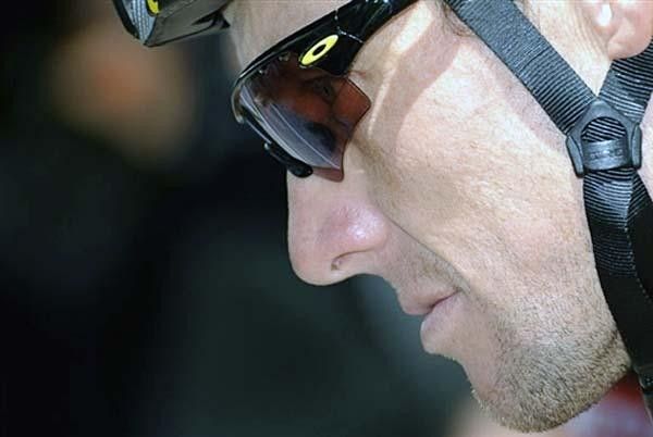 Lance Armstrong rides during stage three.