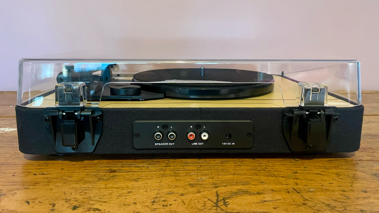 Rear panel of the House of Marley Revolution Bluetooth turntable