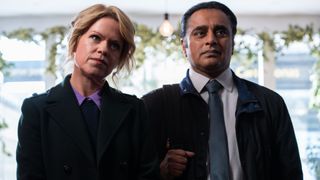 DCI Jessica James (Sinead Keenan) and DI Sunny Khan (Sanjeev Bhaskar) in Unforgotten season 5