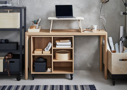 Ikea RÅVAROR used in a minimalist home office