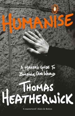 Cover of Thomas Heatherwick's book Humanise, showing hand touching a wall
