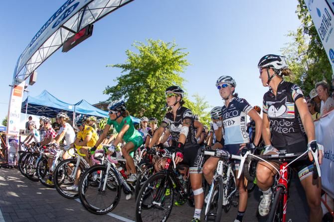 The women ready to go at the start.