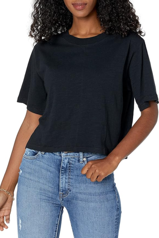 The Drop Women's Sydney Short-Sleeve Cropped Crew Neck T-Shirt (Was $25) 