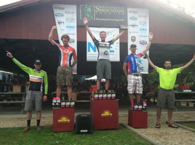 Men's podium at the Shenandoah Mountain 100