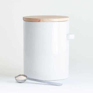 Aspen Large White Canister with Scoop