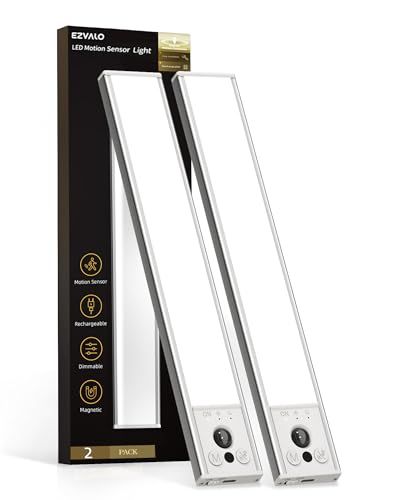 LED Motion Sensor Light Indoor, USB Rechargeable (2 pack)