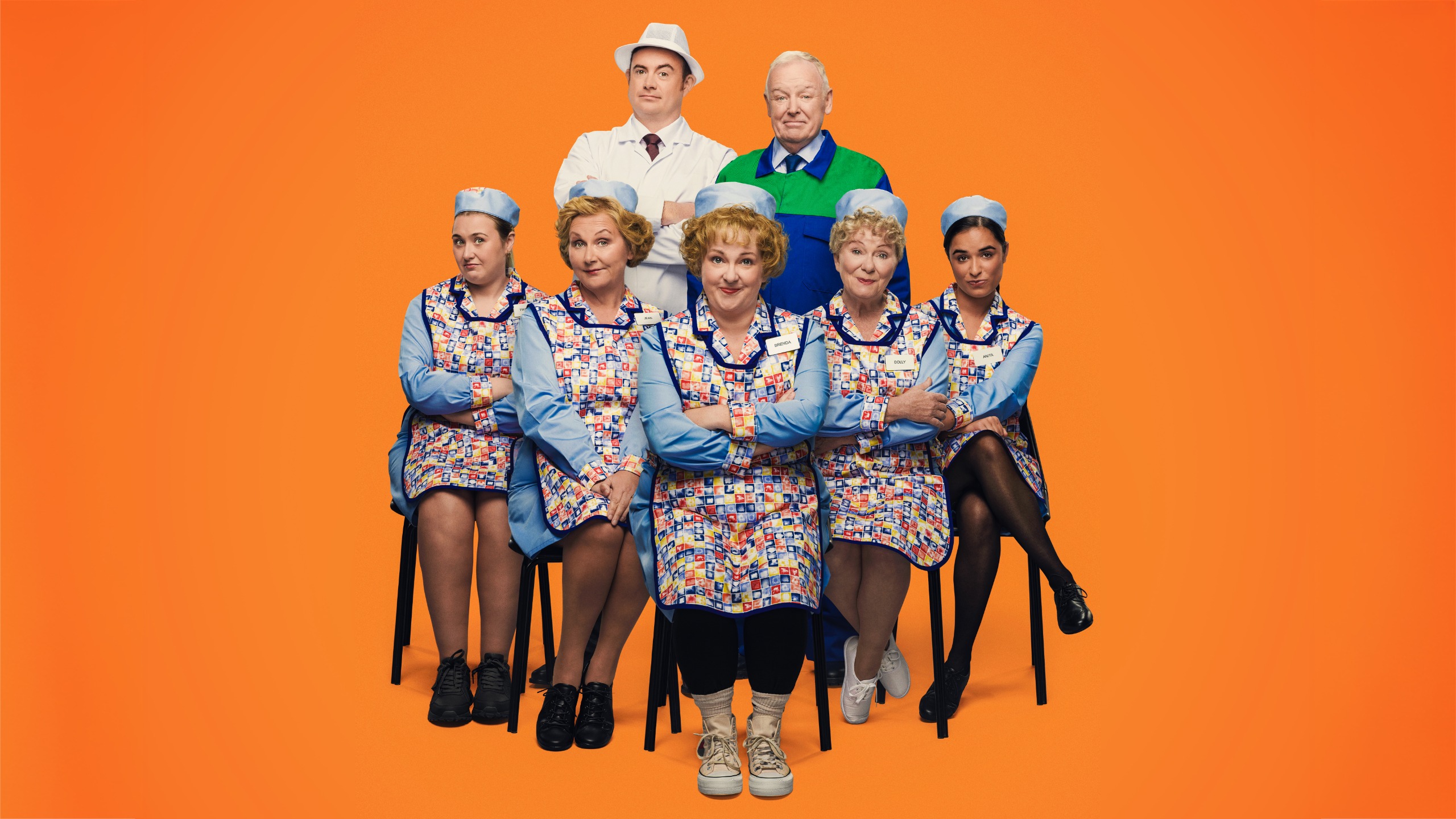 Sue Cleaver and the cast of dinnerladies