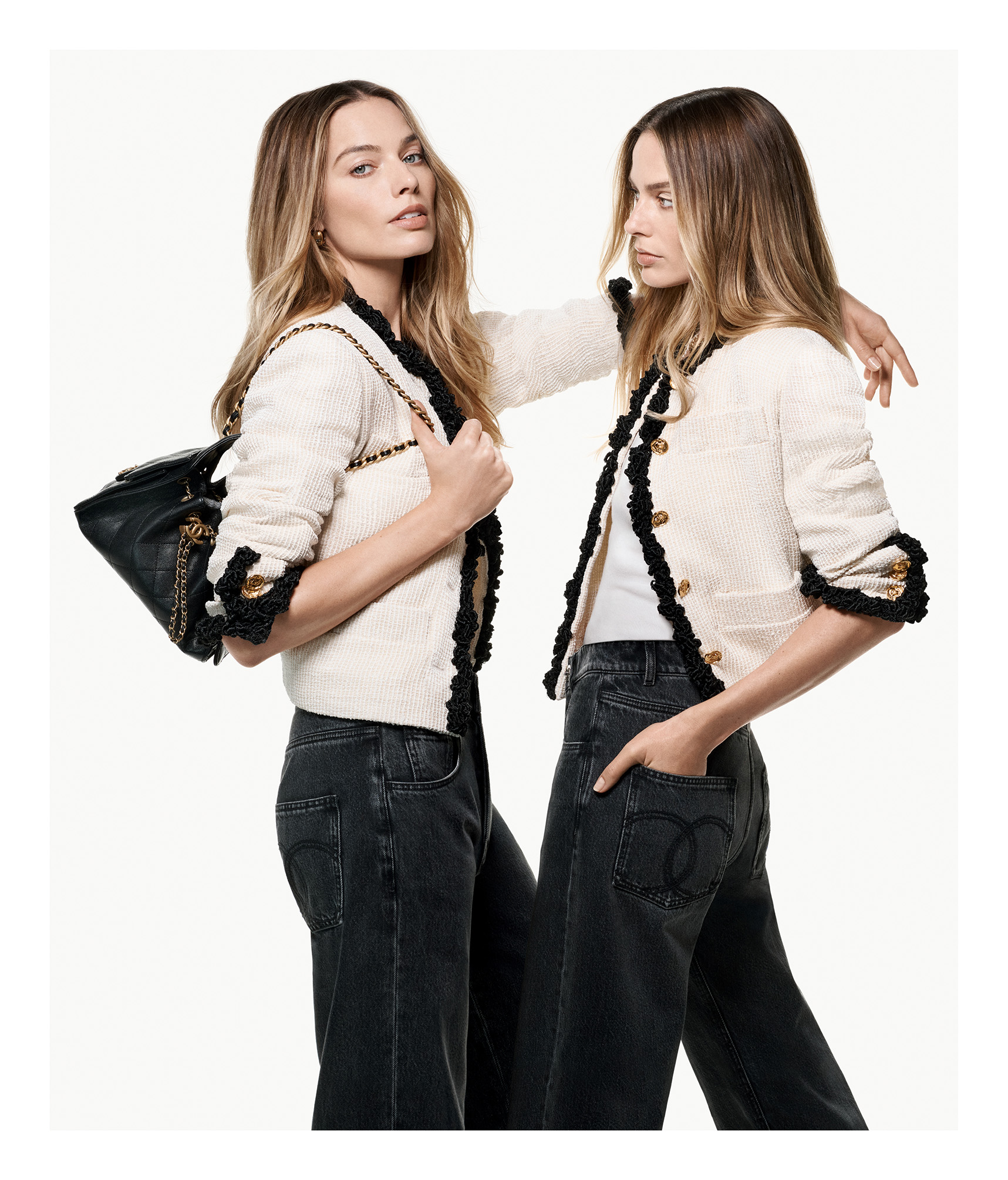 Margot Robbie Chanel 25 bag campaign