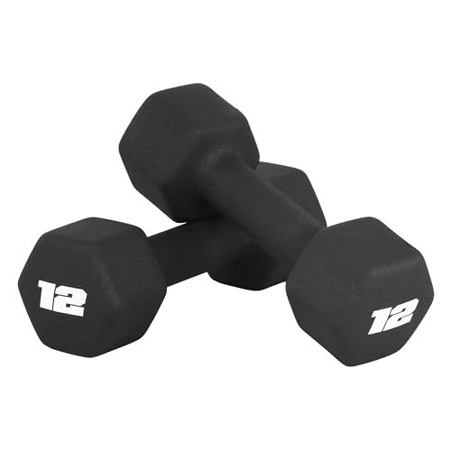 12 Lb Neoprene Dumbbell Hand Weights Pair